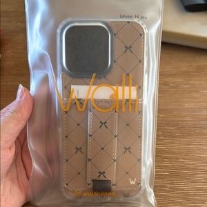 Wallis iPhone 16 Pro Case - Tan with Black Pattern